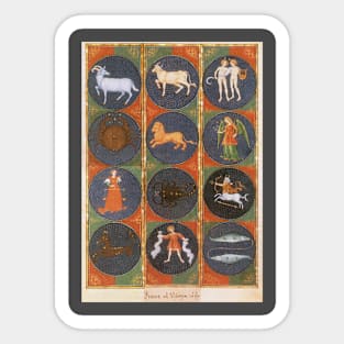 Vintage Celestial Astrological Zodiac Chart Sticker